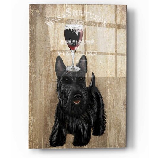 Epic Art 'Dog Au Vin, Scottish Terrier' by Fab Funky, Acrylic Glass Wall Art