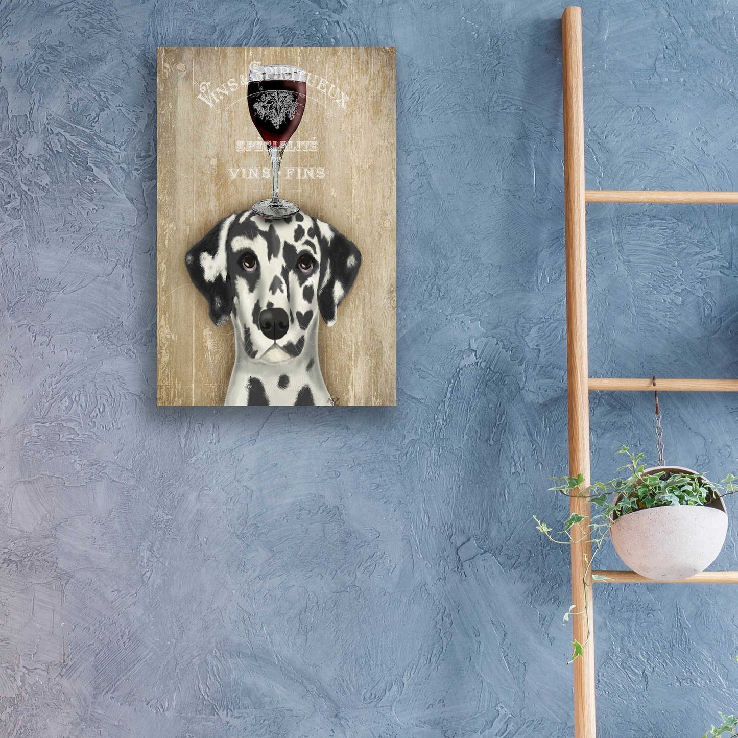 Epic Art 'Dog Au Vin Dalmatian' by Fab Funky, Acrylic Glass Wall Art,16x24