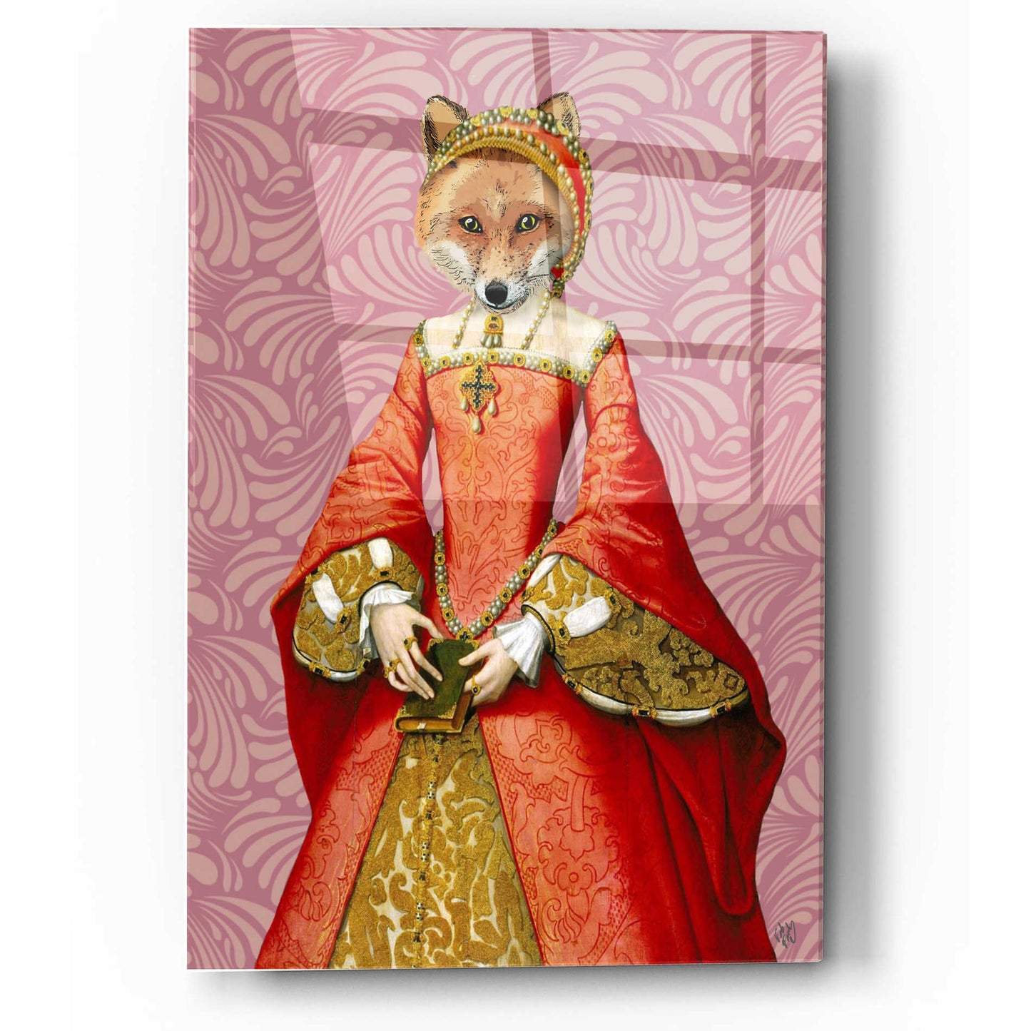 Epic Art 'Fox Queen' by Fab Funky, Acrylic Glass Wall Art,12x16