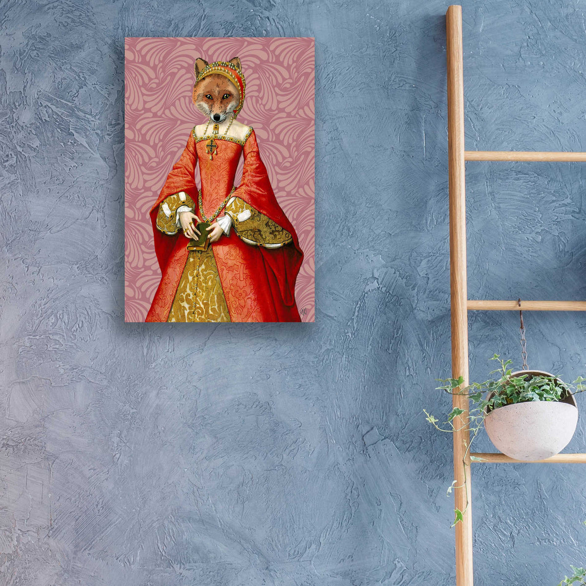 Epic Art 'Fox Queen' by Fab Funky, Acrylic Glass Wall Art,16x24
