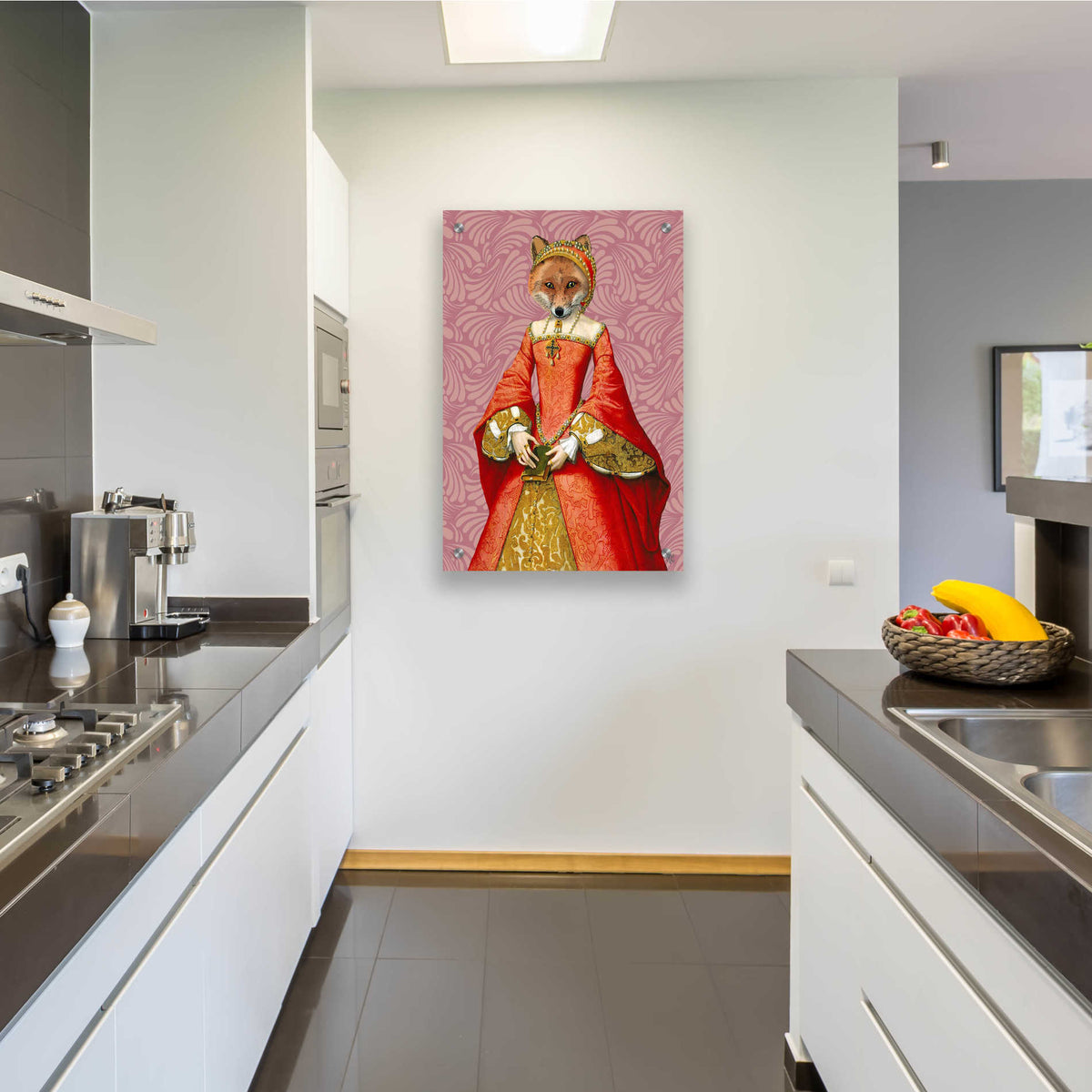 Epic Art 'Fox Queen' by Fab Funky, Acrylic Glass Wall Art,24x36