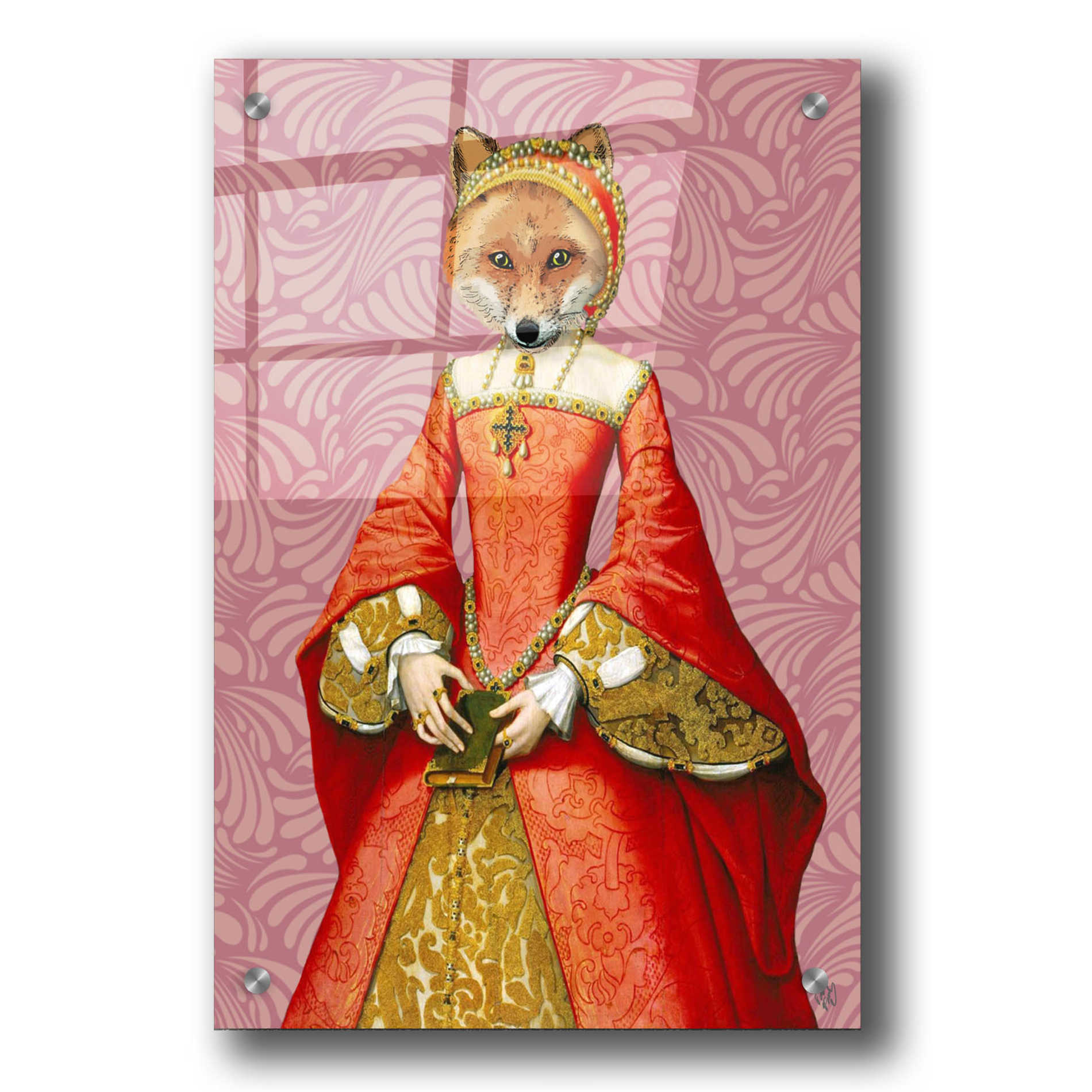 Epic Art 'Fox Queen' by Fab Funky, Acrylic Glass Wall Art,24x36