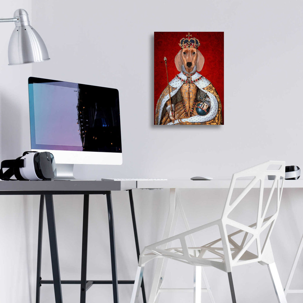 Epic Art 'Dachshund Queen' by Fab Funky, Acrylic Glass Wall Art,12x16