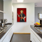 Epic Art 'Bear in Blue Robes' by Fab Funky, Acrylic Glass Wall Art,24x36
