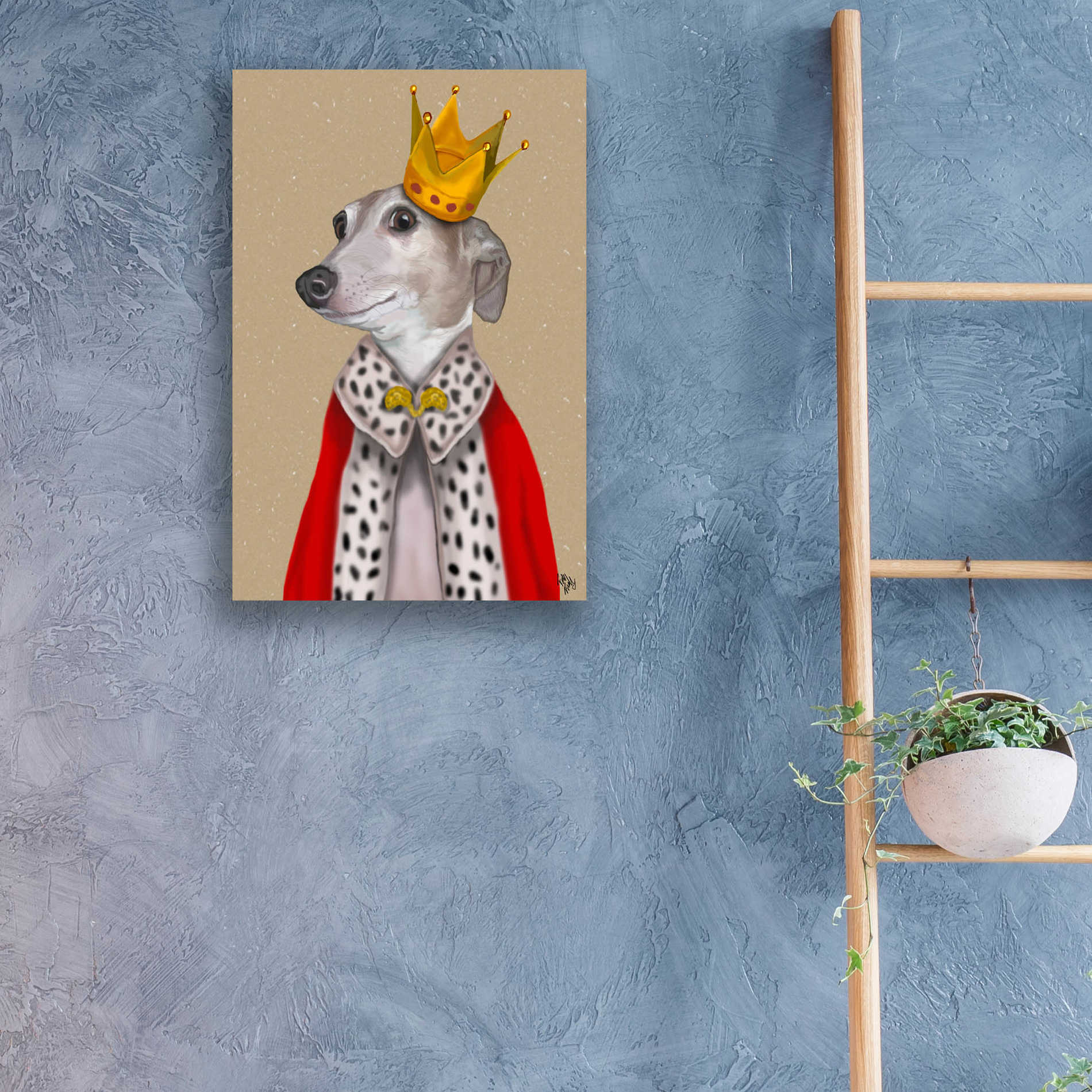 Epic Art 'Greyhound Queen' by Fab Funky, Acrylic Glass Wall Art,16x24