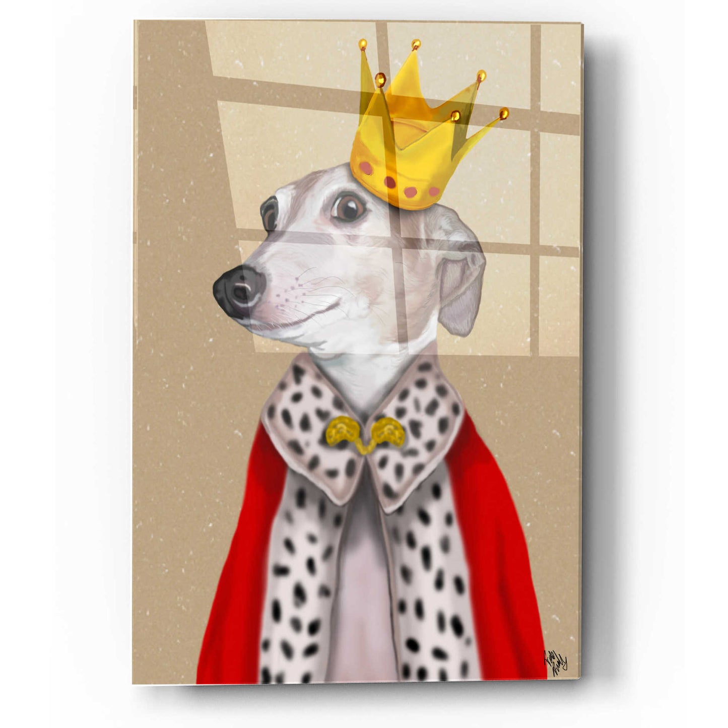 Epic Art 'Greyhound Queen' by Fab Funky, Acrylic Glass Wall Art
