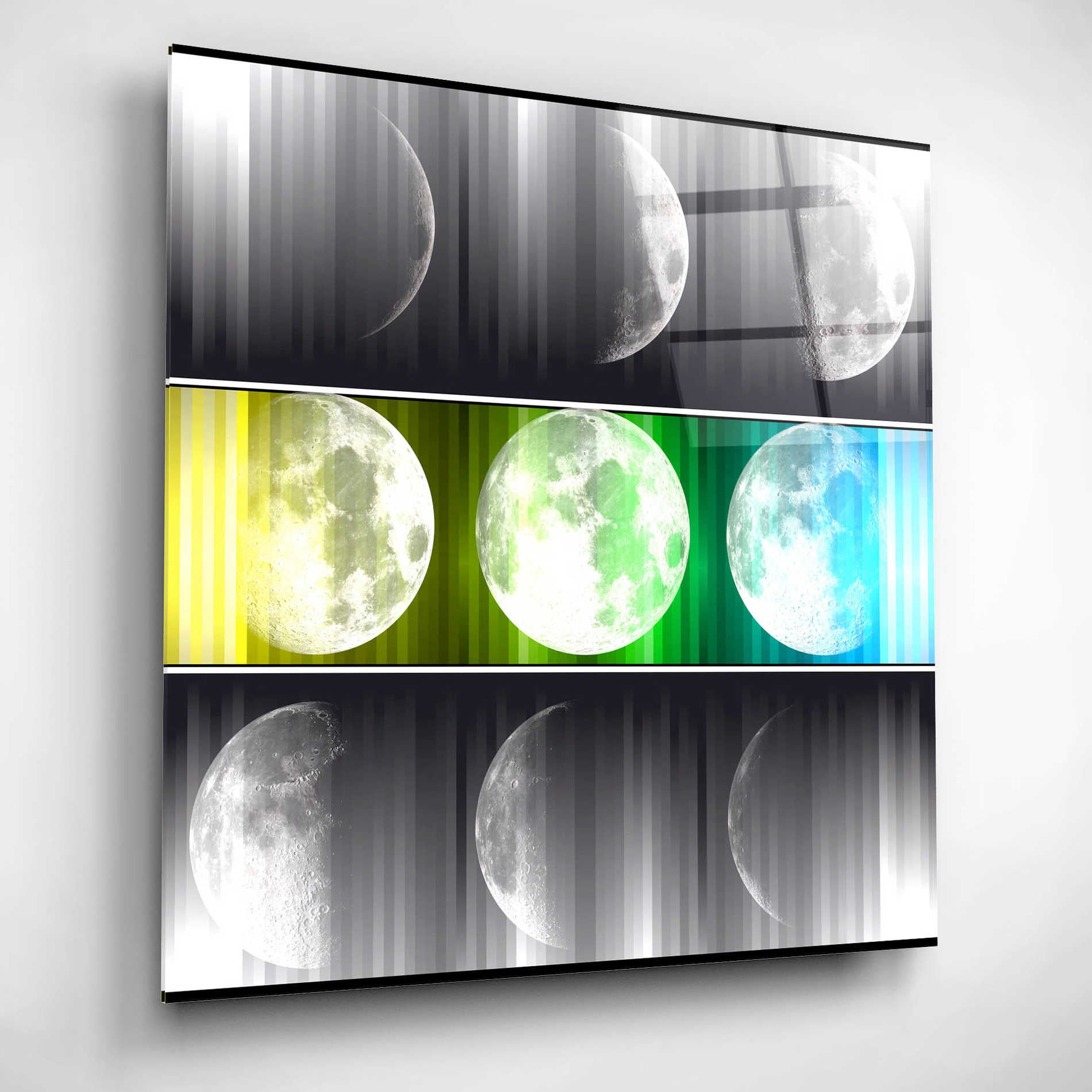 Epic Art 'Moon Phase 2' by Irena Orlov, Acrylic Glass Wall Art,12x12