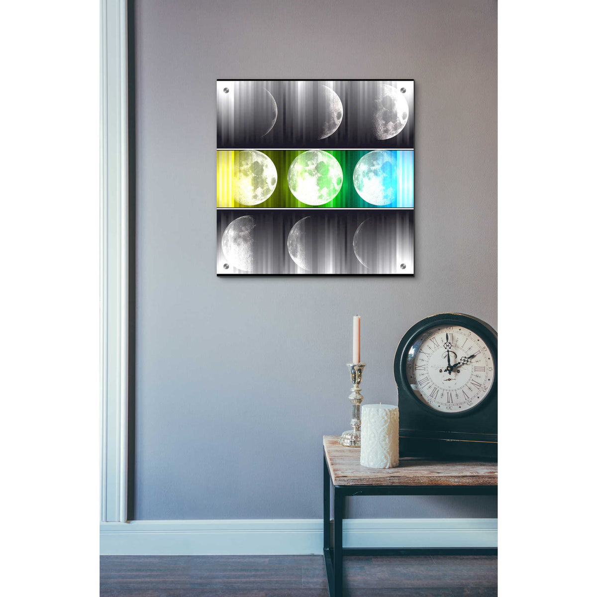 Epic Art 'Moon Phase 2' by Irena Orlov, Acrylic Glass Wall Art,24x24