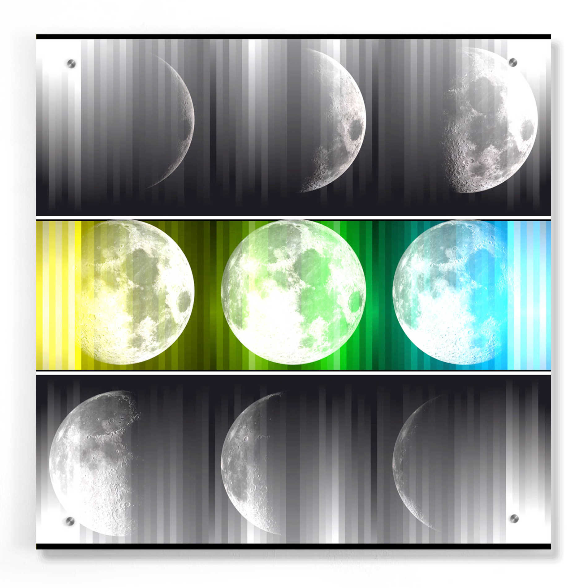 Epic Art 'Moon Phase 2' by Irena Orlov, Acrylic Glass Wall Art,24x24