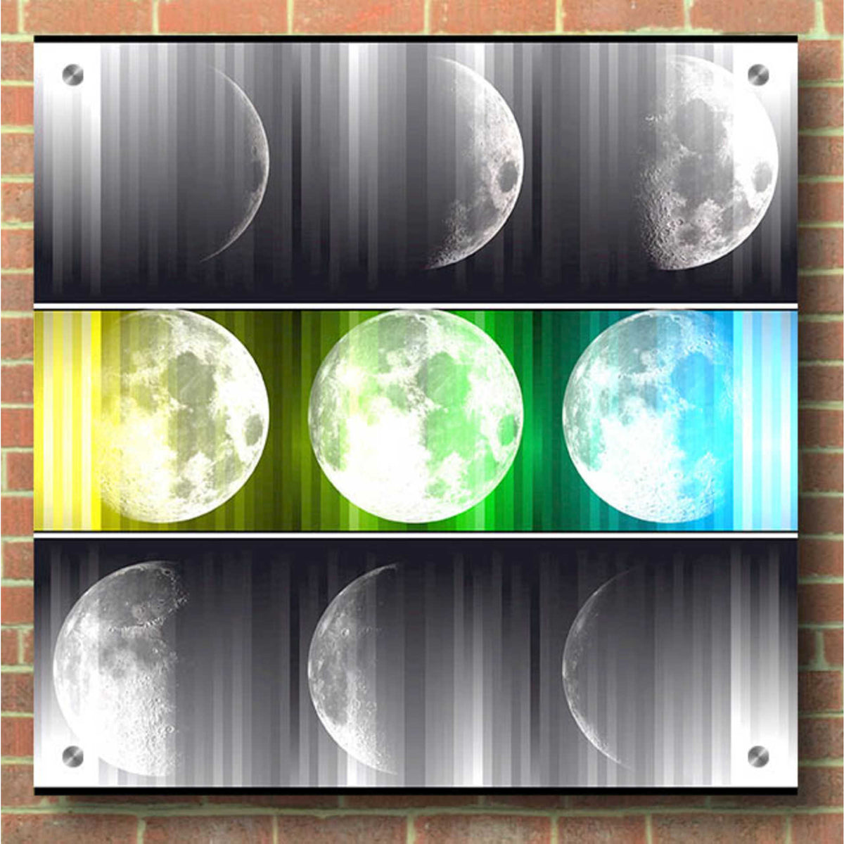 Epic Art 'Moon Phase 2' by Irena Orlov, Acrylic Glass Wall Art,36x36
