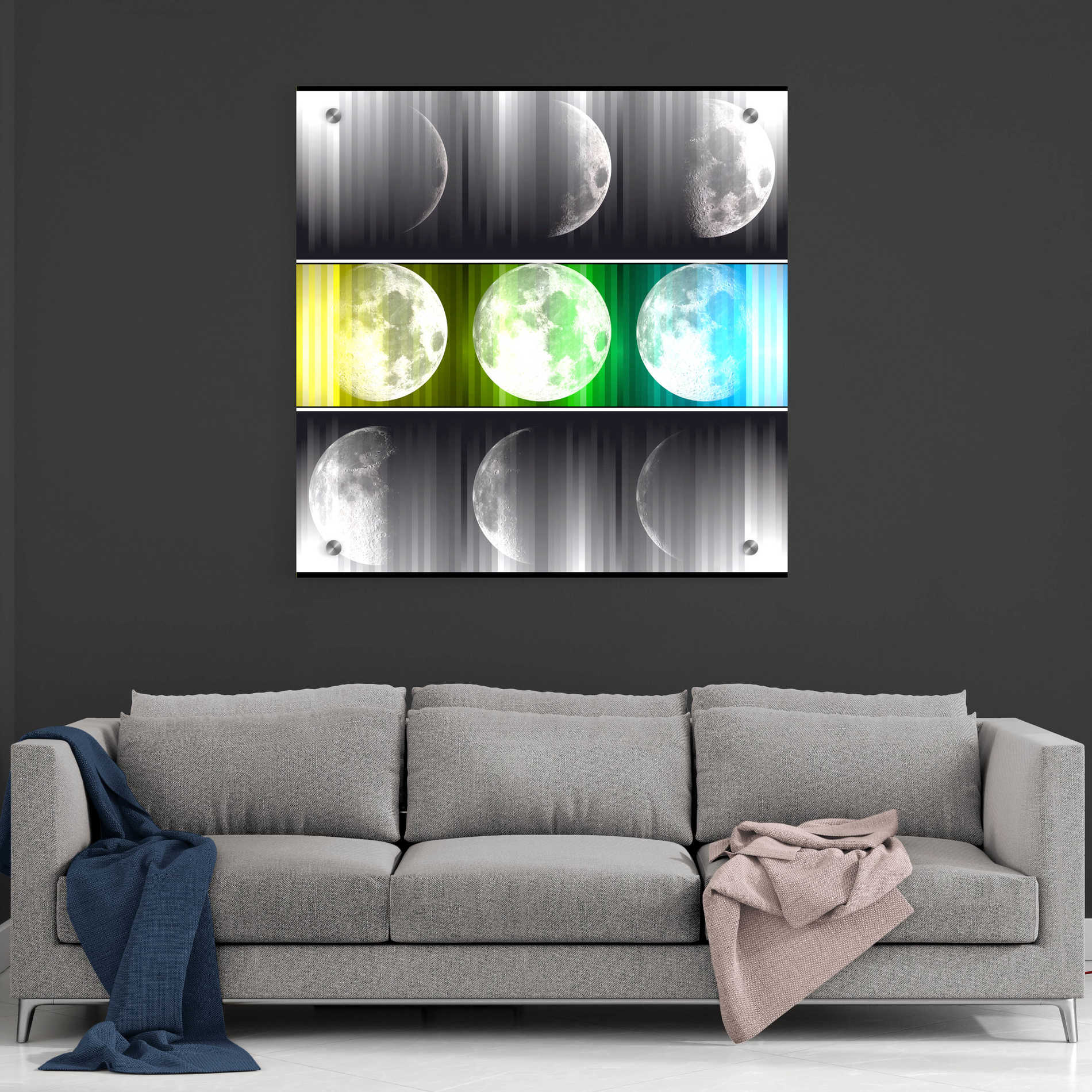 Epic Art 'Moon Phase 2' by Irena Orlov, Acrylic Glass Wall Art,36x36