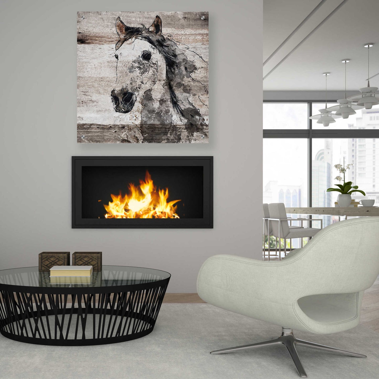 Epic Art 'Sparkle horse 4' by Irena Orlov, Acrylic Glass Wall Art,36x36