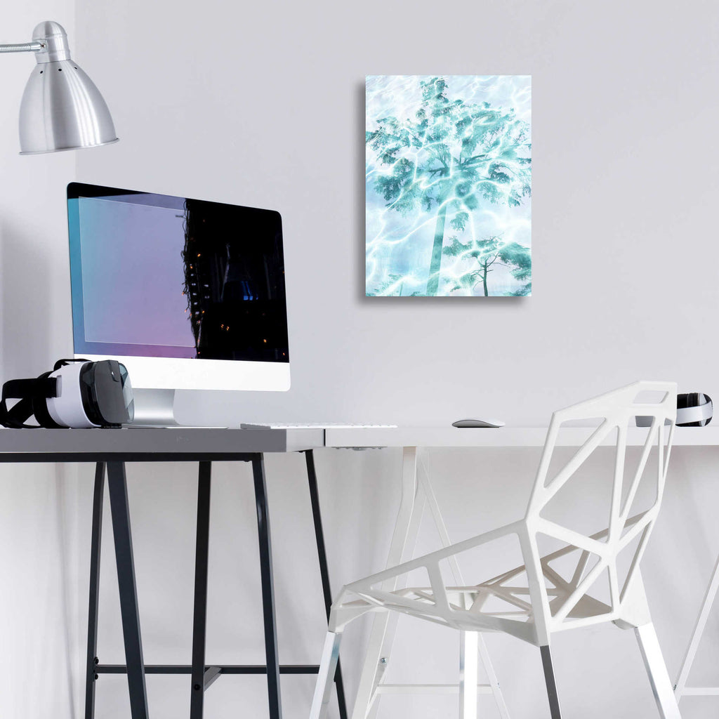 Epic Art 'Cyan tree 1' by Irena Orlov, Acrylic Glass Wall Art,12x16