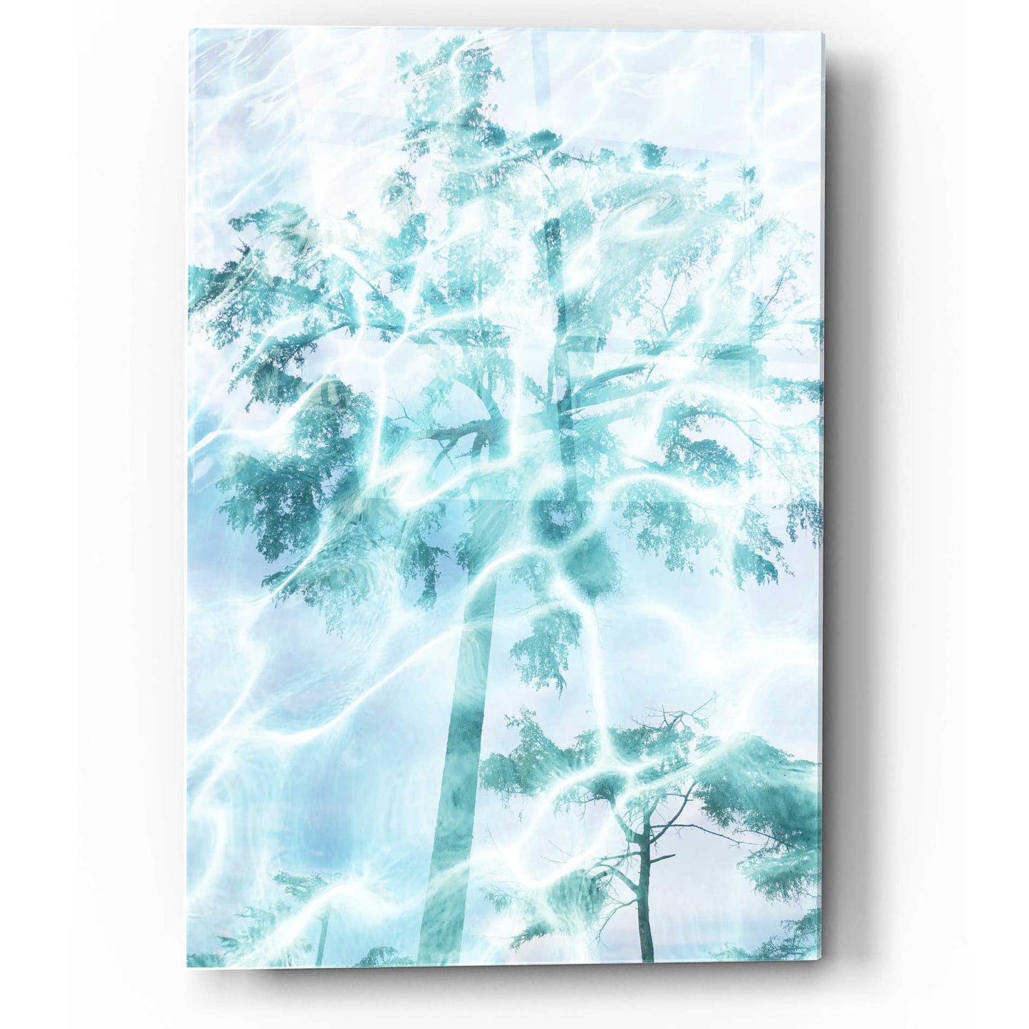 Epic Art 'Cyan tree 1' by Irena Orlov, Acrylic Glass Wall Art,12x16