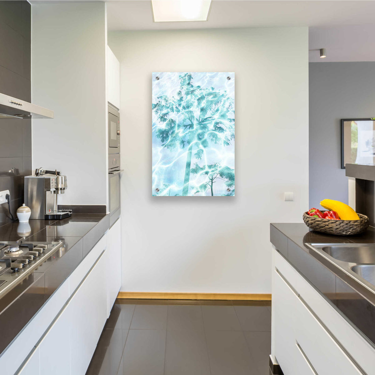 Epic Art 'Cyan tree 1' by Irena Orlov, Acrylic Glass Wall Art,24x36