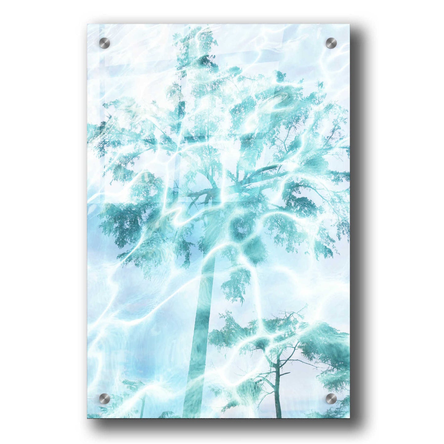 Epic Art 'Cyan tree 1' by Irena Orlov, Acrylic Glass Wall Art,24x36