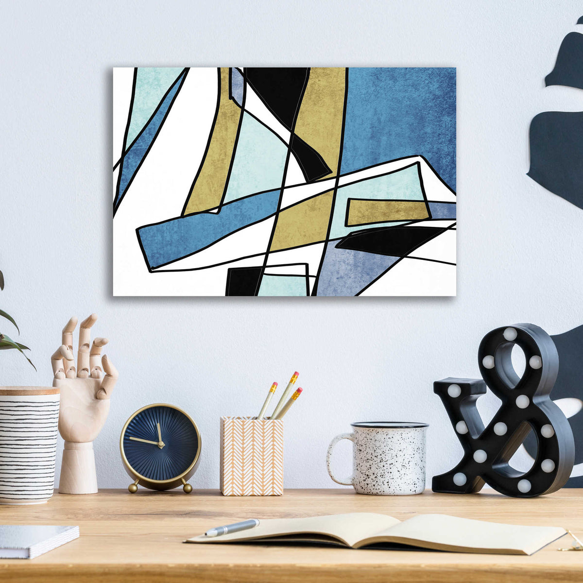 Epic Art 'Abstract Line Art 29' by Irena Orlov, Acrylic Glass Wall Art,16x12