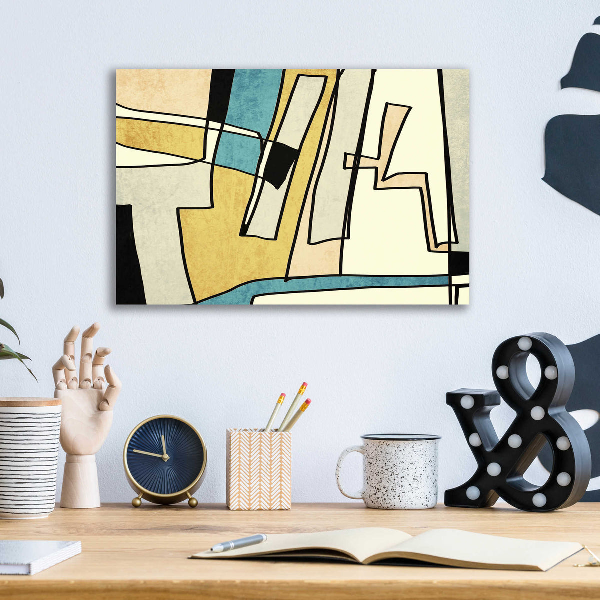 Epic Art 'Abstract Line Art 28' by Irena Orlov, Acrylic Glass Wall Art,16x12