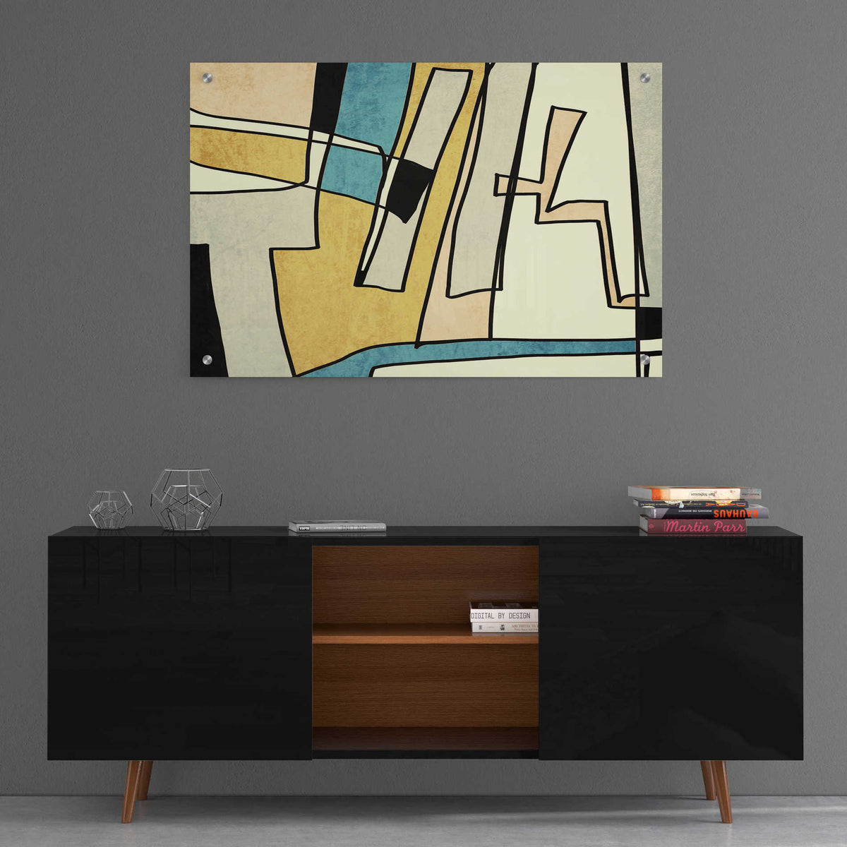 Epic Art 'Abstract Line Art 28' by Irena Orlov, Acrylic Glass Wall Art,36x24