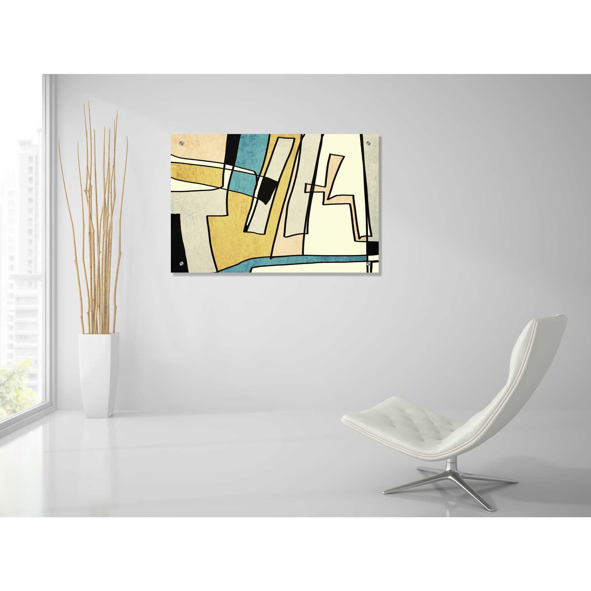 Epic Art 'Abstract Line Art 28' by Irena Orlov, Acrylic Glass Wall Art,36x24
