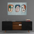 Epic Art 'FACES LINE ART 2' by Irena Orlov, Acrylic Glass Wall Art,36x24