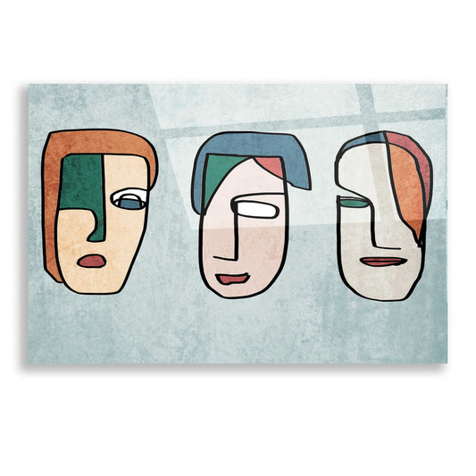 Epic Art 'FACES LINE ART 2' by Irena Orlov, Acrylic Glass Wall Art