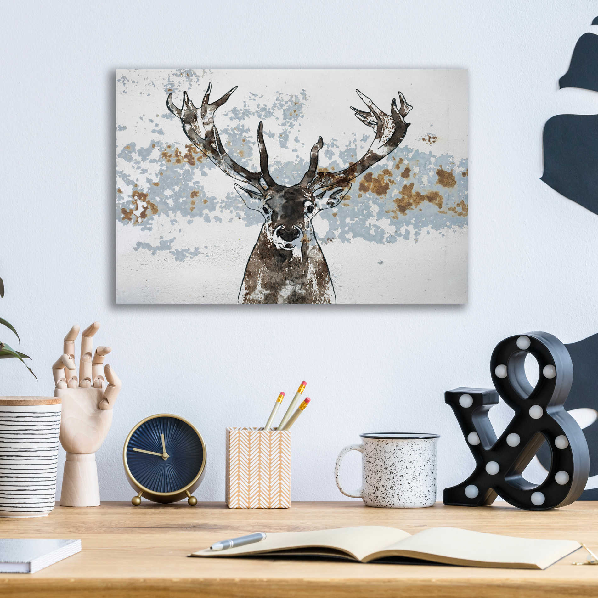 Epic Art 'Elk' by Irena Orlov, Acrylic Glass Wall Art,16x12