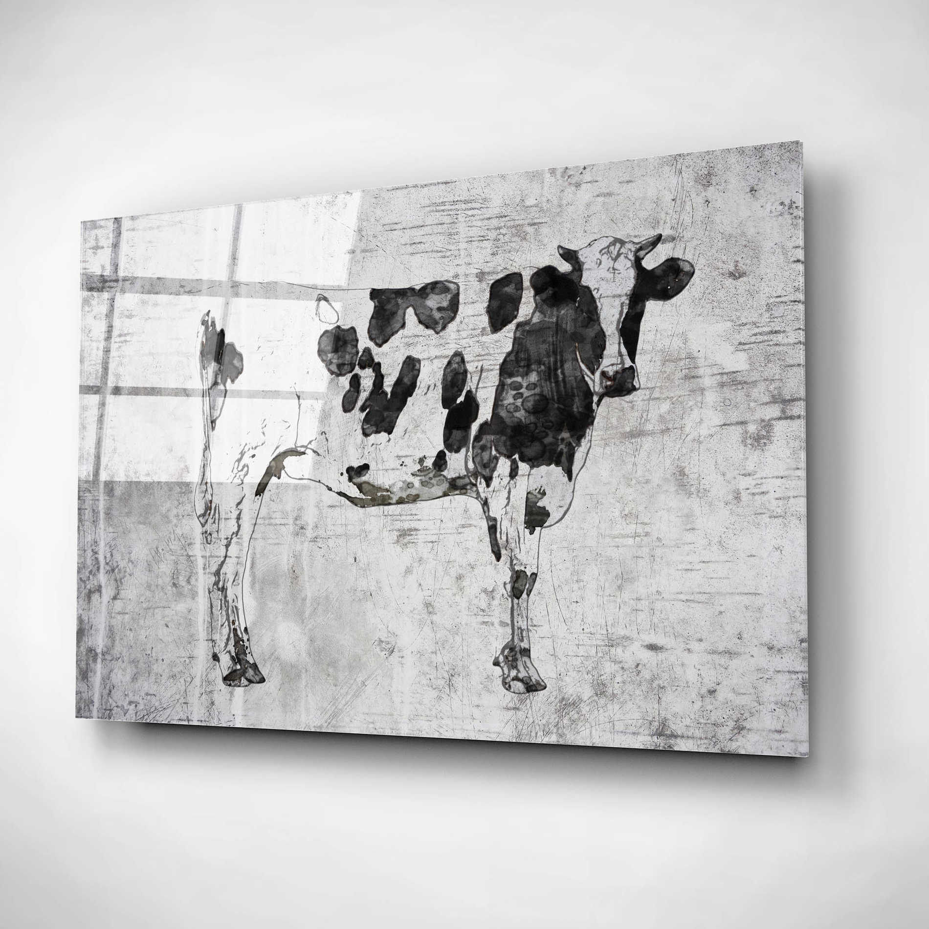 Epic Art 'Rustic cow' by Irena Orlov, Acrylic Glass Wall Art,24x16