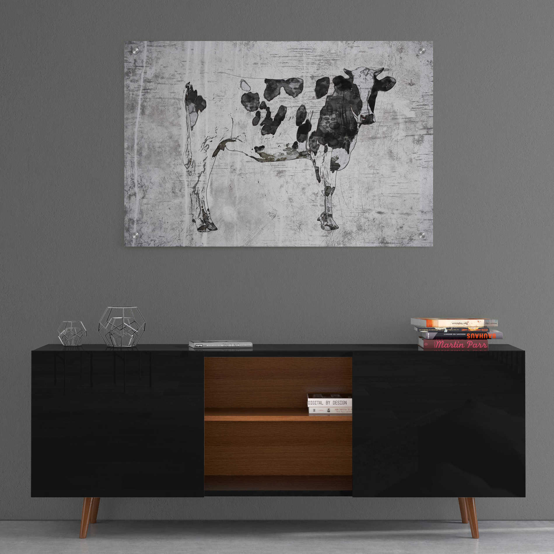 Epic Art 'Rustic cow' by Irena Orlov, Acrylic Glass Wall Art,36x24