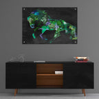 Epic Art 'Beautiful Floral Horse 2-3' by Irena Orlov, Acrylic Glass Wall Art,36x24
