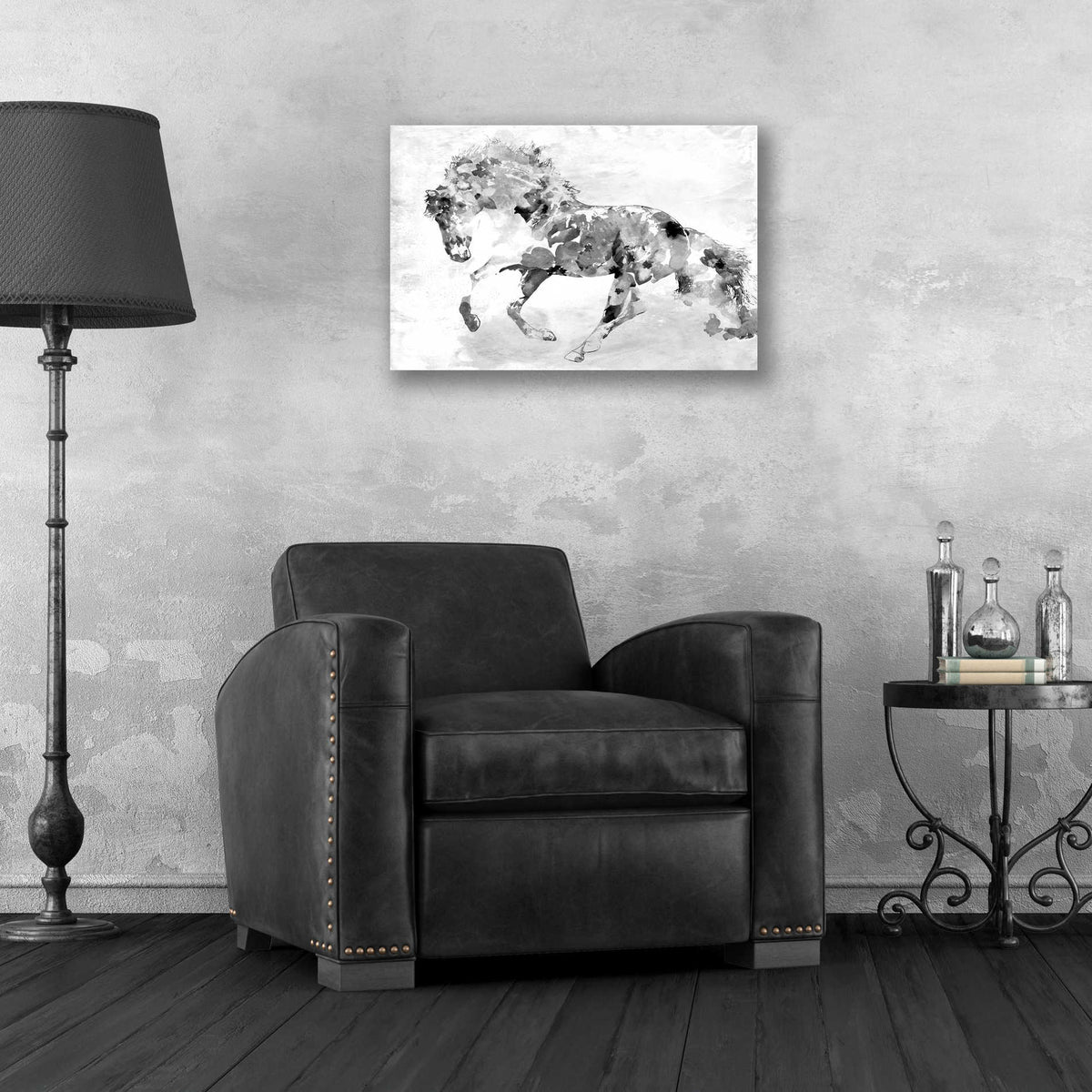 Epic Art 'Beautiful Floral Horse 1-4' by Irena Orlov, Acrylic Glass Wall Art,24x16