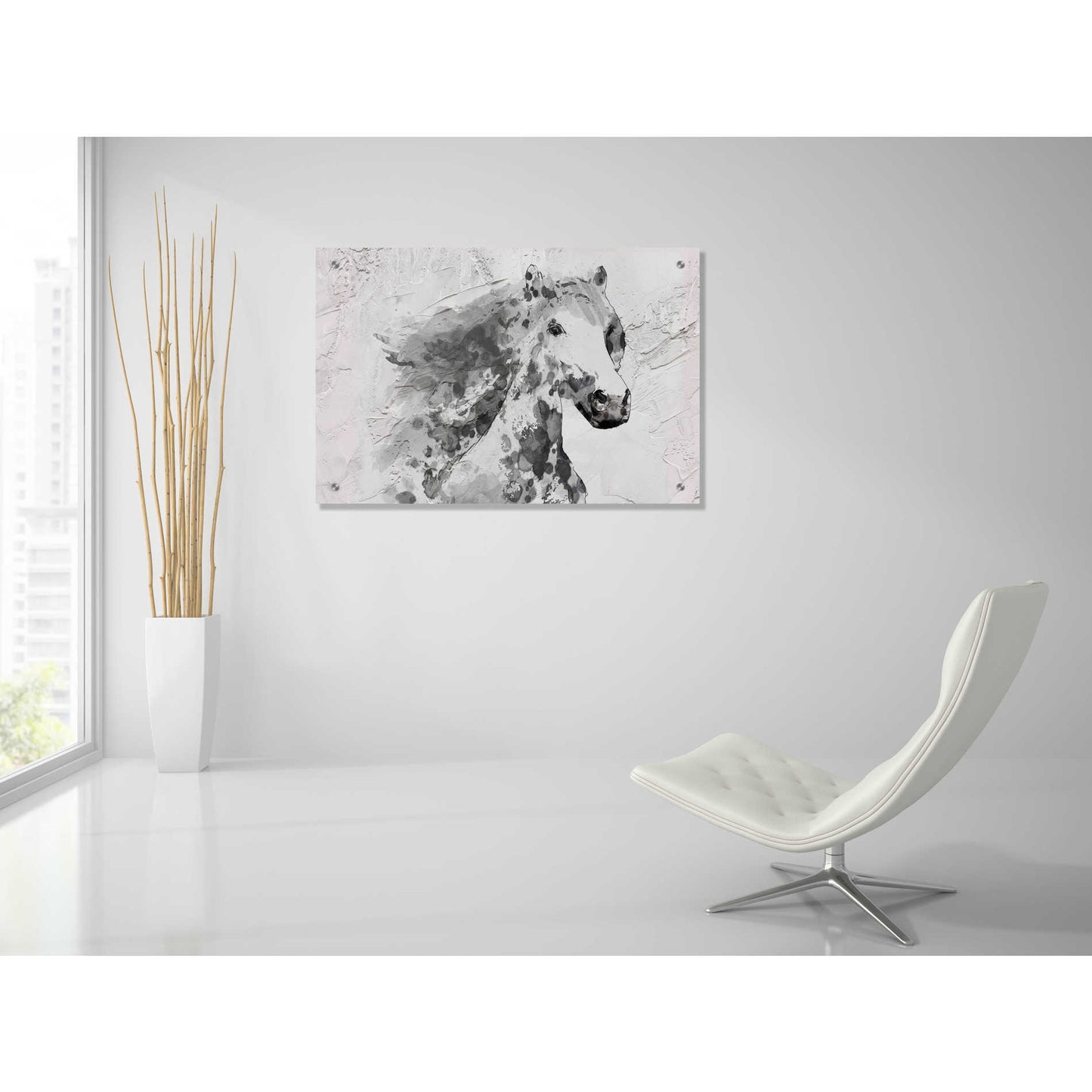 Epic Art 'White Stallion 1' by Irena Orlov, Acrylic Glass Wall Art,36x24