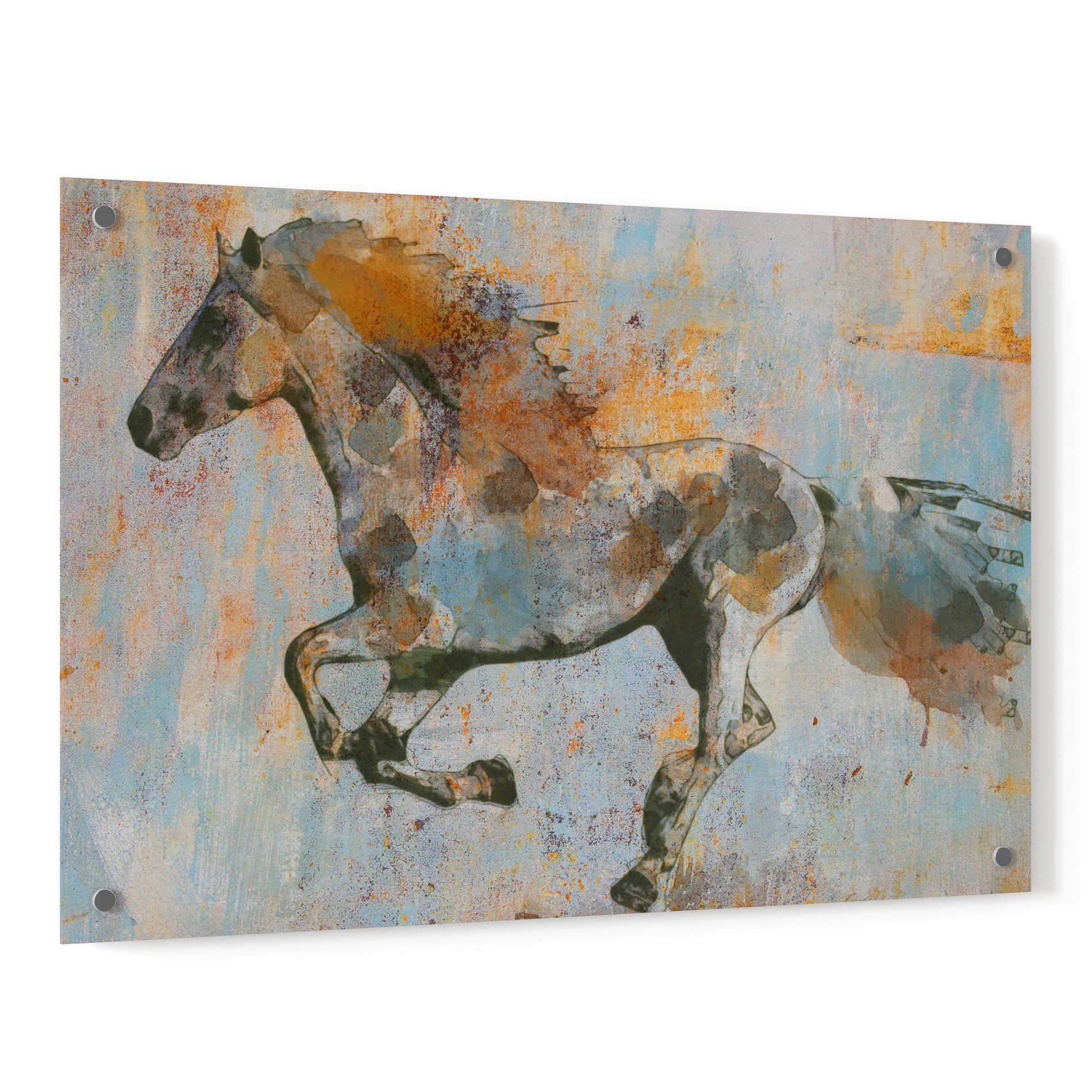 Epic Art 'Rusty Horse 2' by Irena Orlov, Acrylic Glass Wall Art,36x24