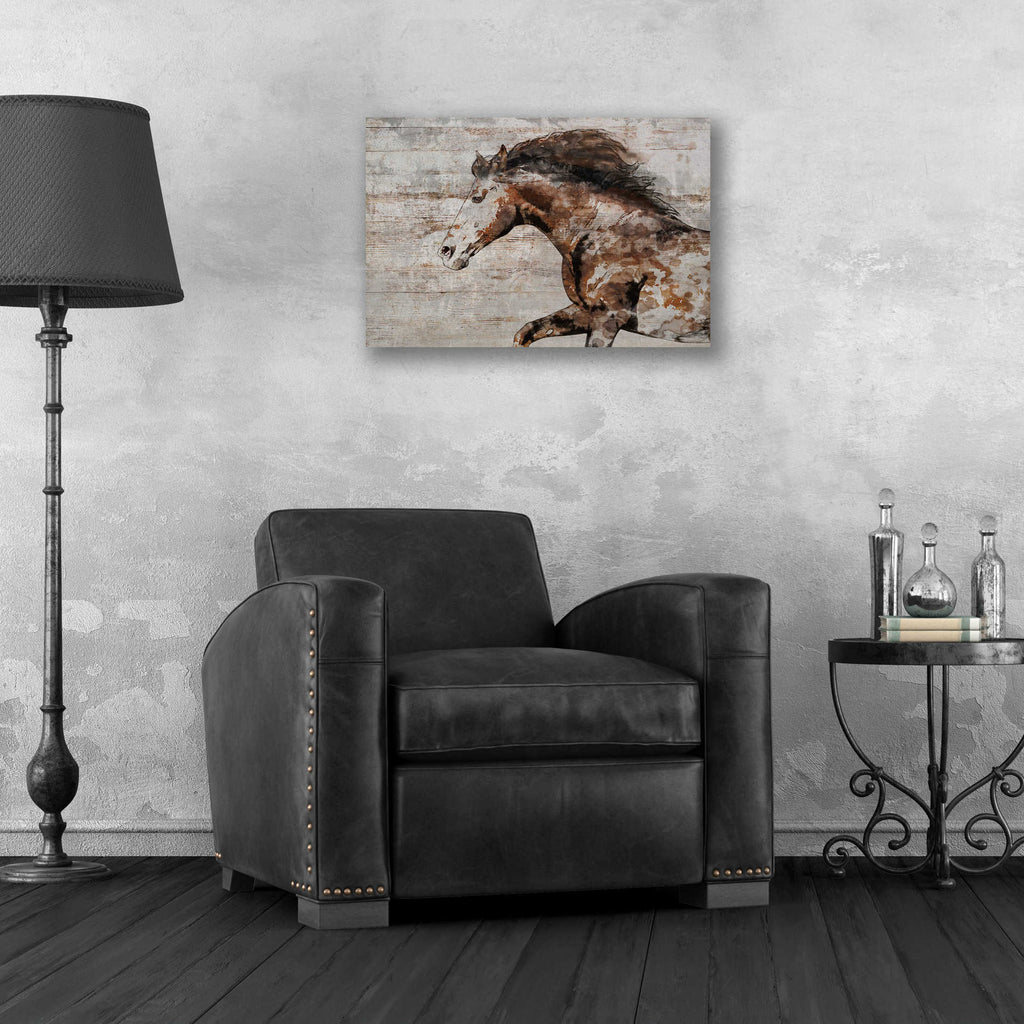 Epic Art 'WILD HORSE RUNNING 4' by Irena Orlov, Acrylic Glass Wall Art,24x16