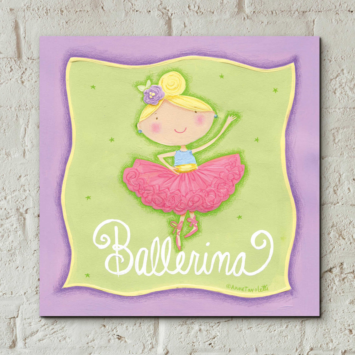 Epic Art 'Ballerina' by Ann Tavoletti, Acrylic Glass Wall Art,12x12