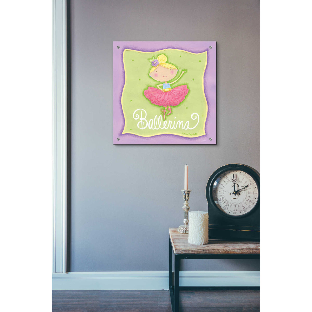 Epic Art 'Ballerina' by Ann Tavoletti, Acrylic Glass Wall Art,24x24