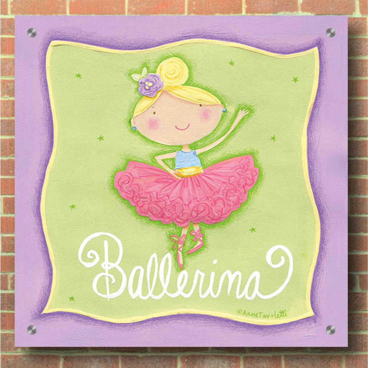 Epic Art 'Ballerina' by Ann Tavoletti, Acrylic Glass Wall Art,36x36