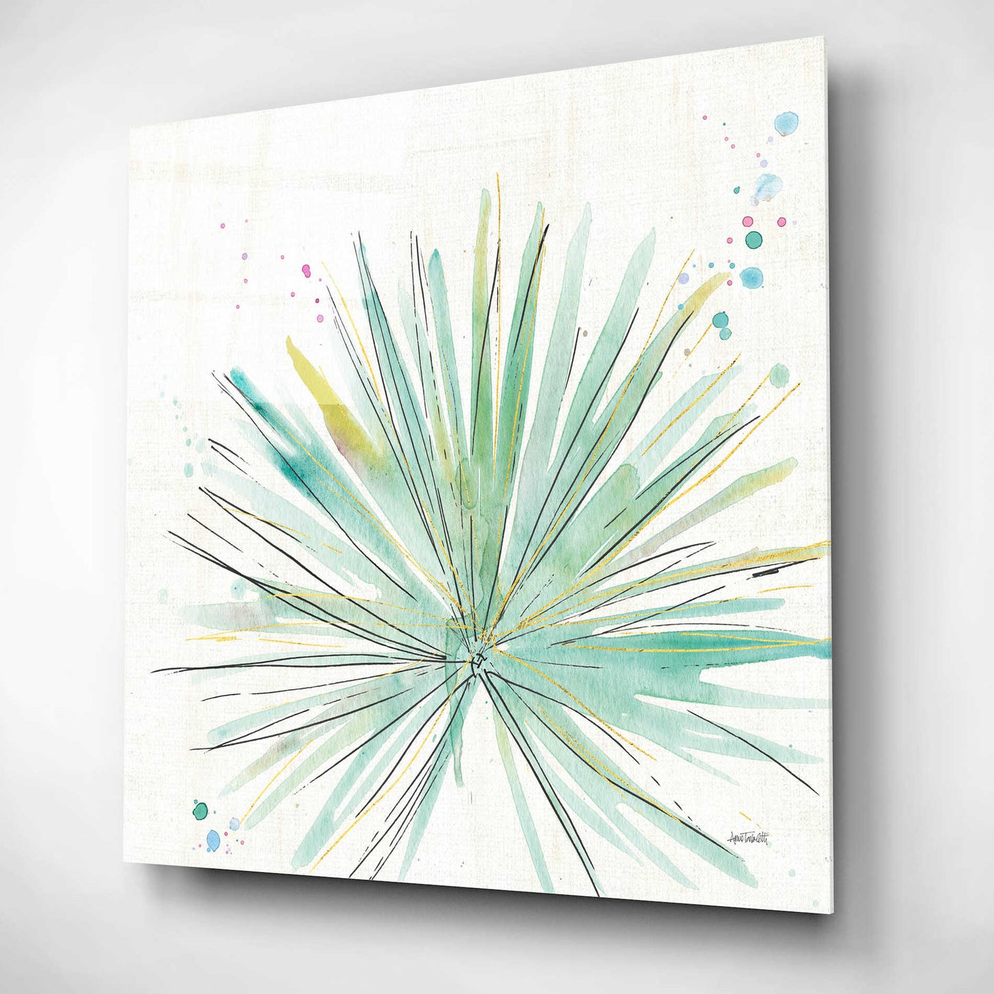 Epic Art 'Palm Passion V' by Ann Tavoletti, Acrylic Glass Wall Art,12x12