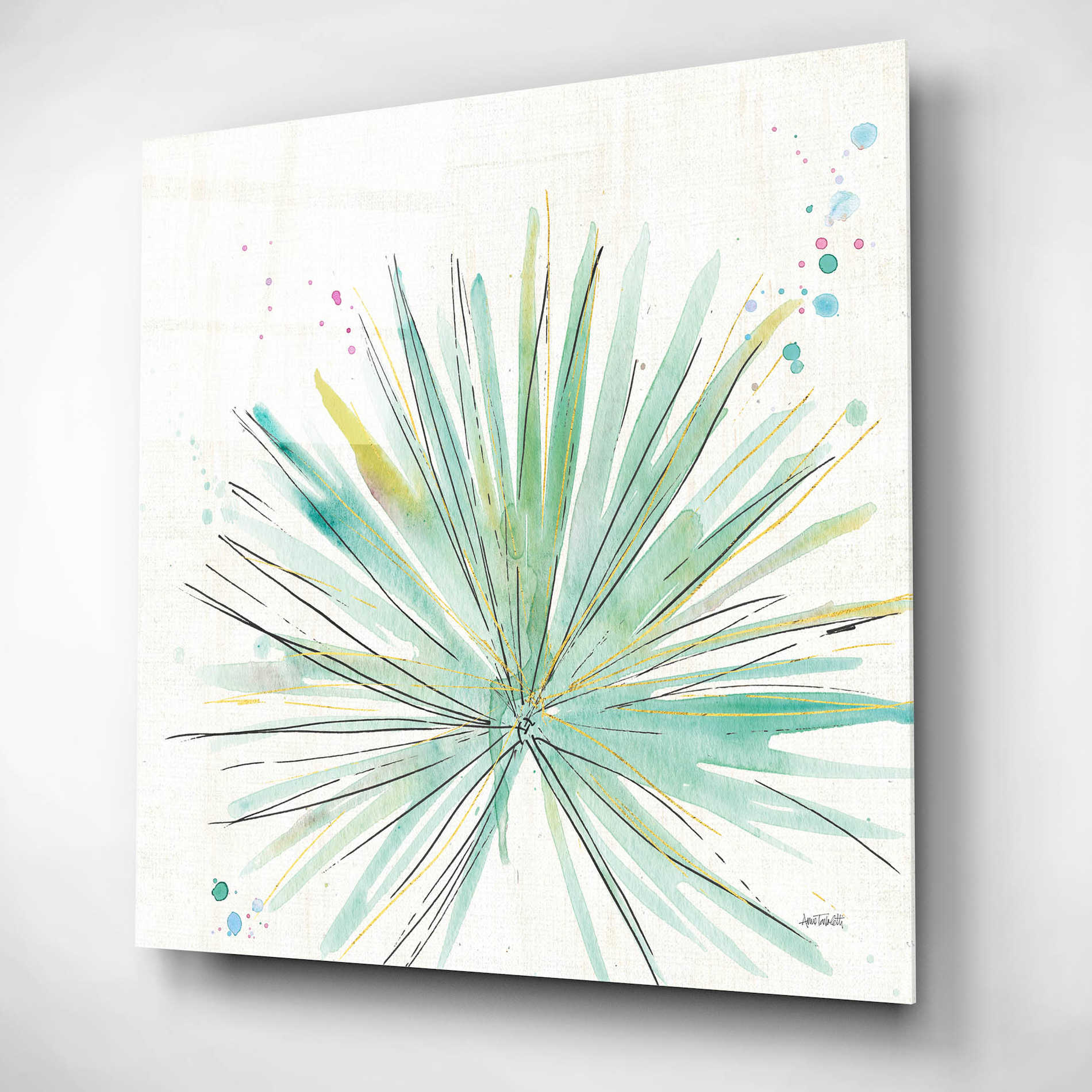 Epic Art 'Palm Passion V' by Ann Tavoletti, Acrylic Glass Wall Art,12x12