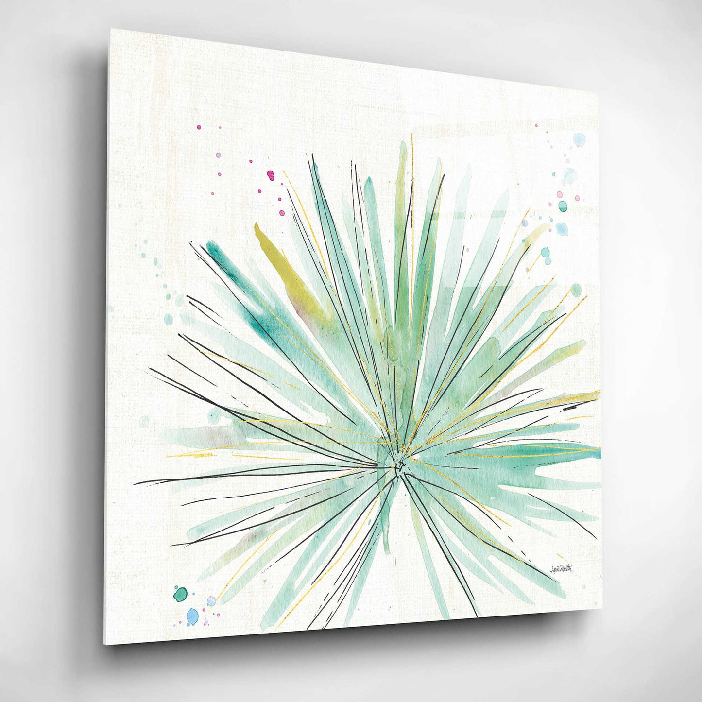 Epic Art 'Palm Passion V' by Ann Tavoletti, Acrylic Glass Wall Art,12x12