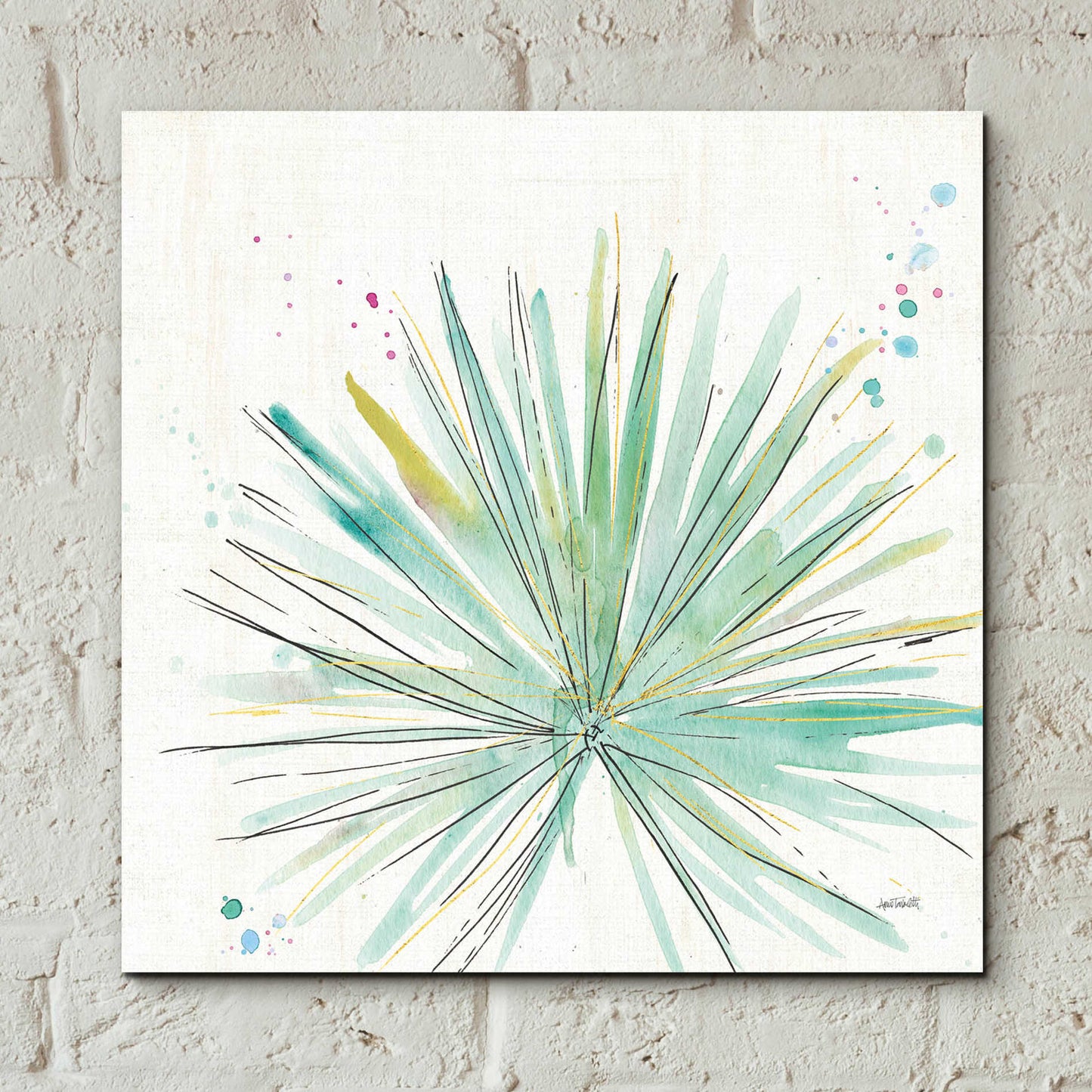 Epic Art 'Palm Passion V' by Ann Tavoletti, Acrylic Glass Wall Art,12x12