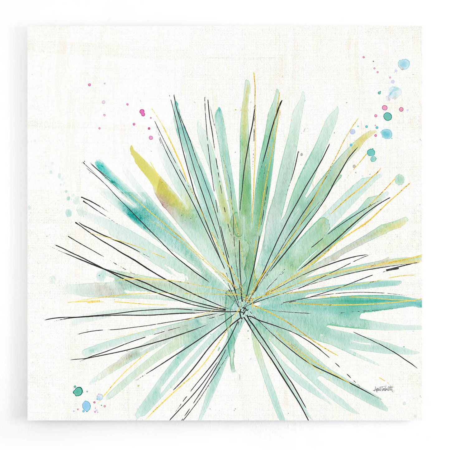 Epic Art 'Palm Passion V' by Ann Tavoletti, Acrylic Glass Wall Art,12x12