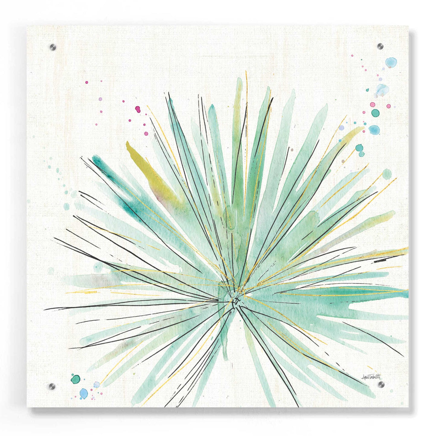 Epic Art 'Palm Passion V' by Ann Tavoletti, Acrylic Glass Wall Art,24x24