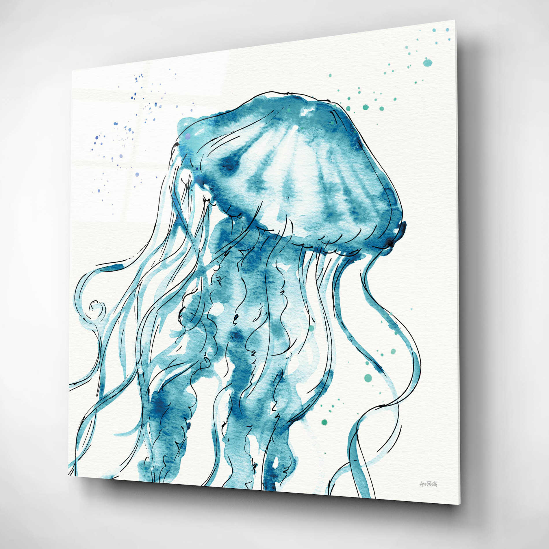 Epic Art 'Deep Sea X' by Ann Tavoletti, Acrylic Glass Wall Art,12x12