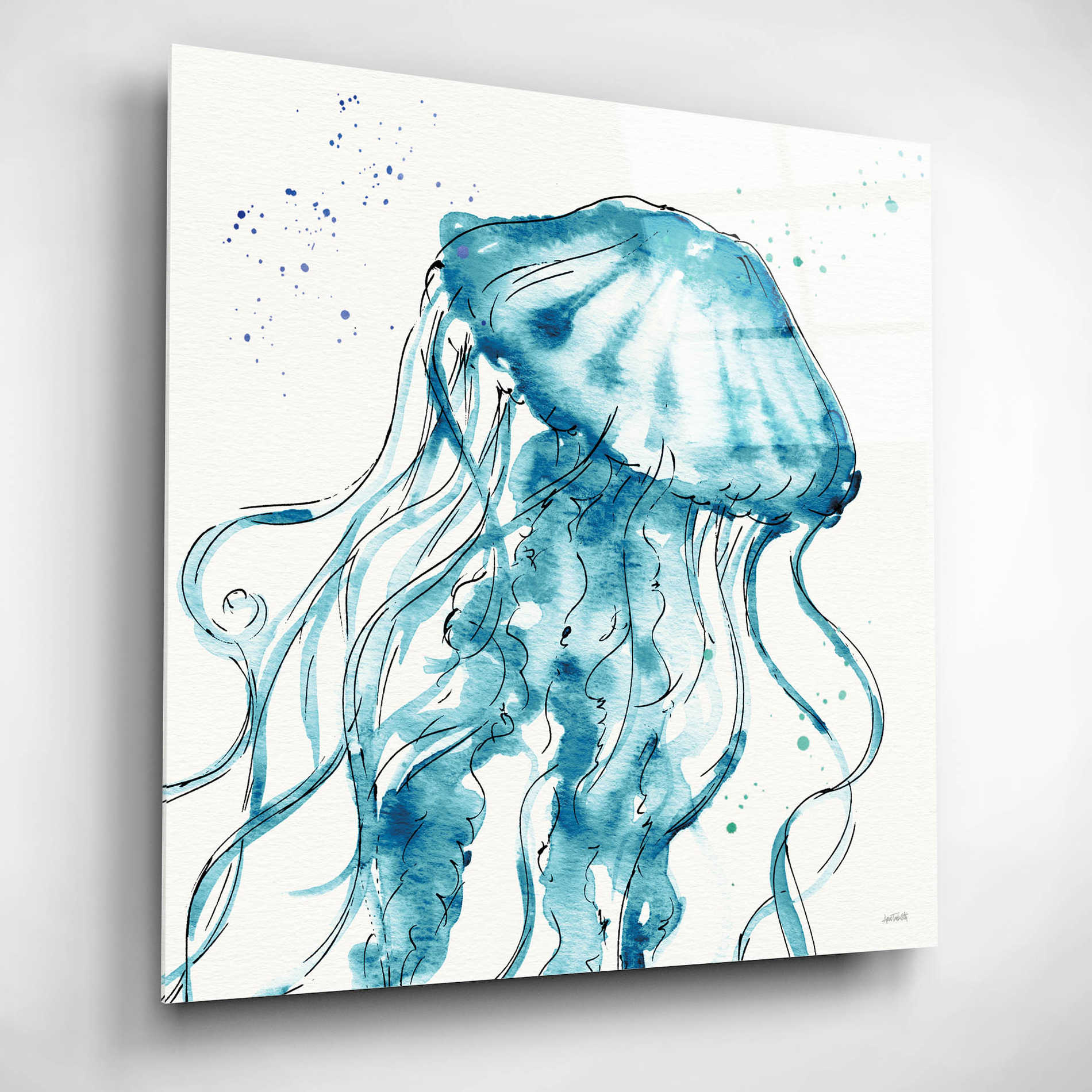 Epic Art 'Deep Sea X' by Ann Tavoletti, Acrylic Glass Wall Art,12x12