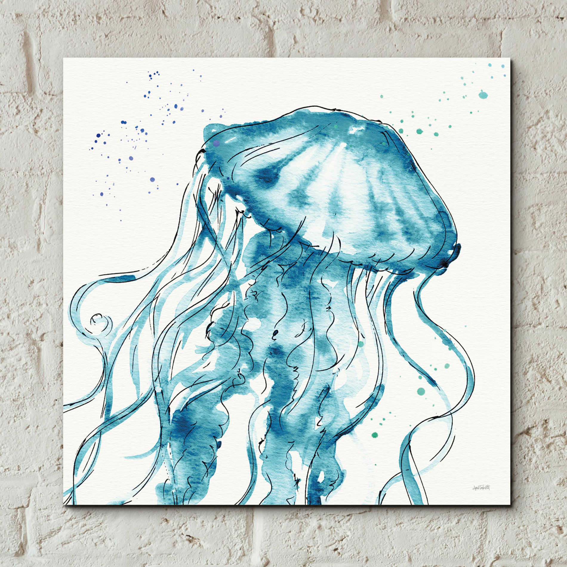 Epic Art 'Deep Sea X' by Ann Tavoletti, Acrylic Glass Wall Art,12x12