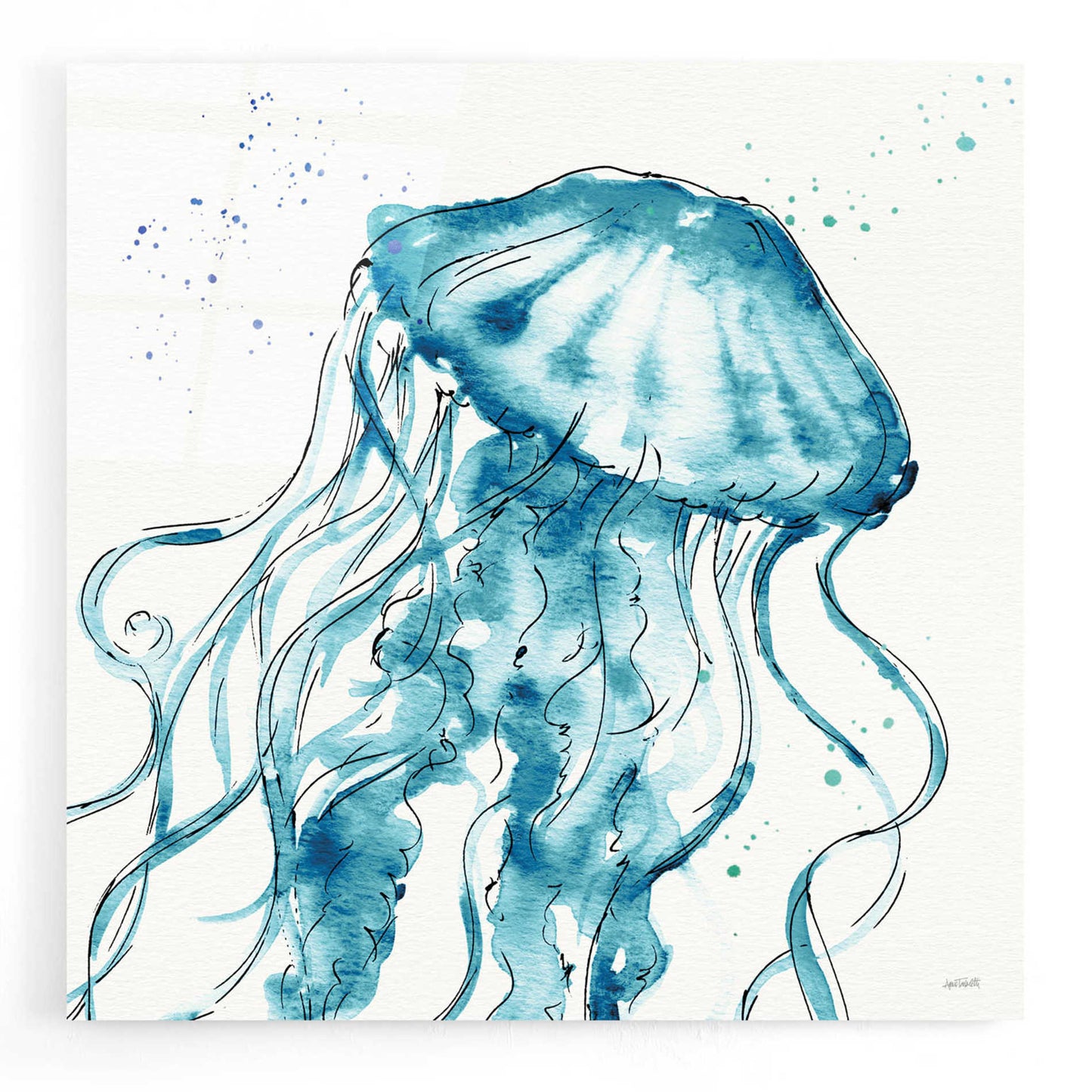 Epic Art 'Deep Sea X' by Ann Tavoletti, Acrylic Glass Wall Art,12x12