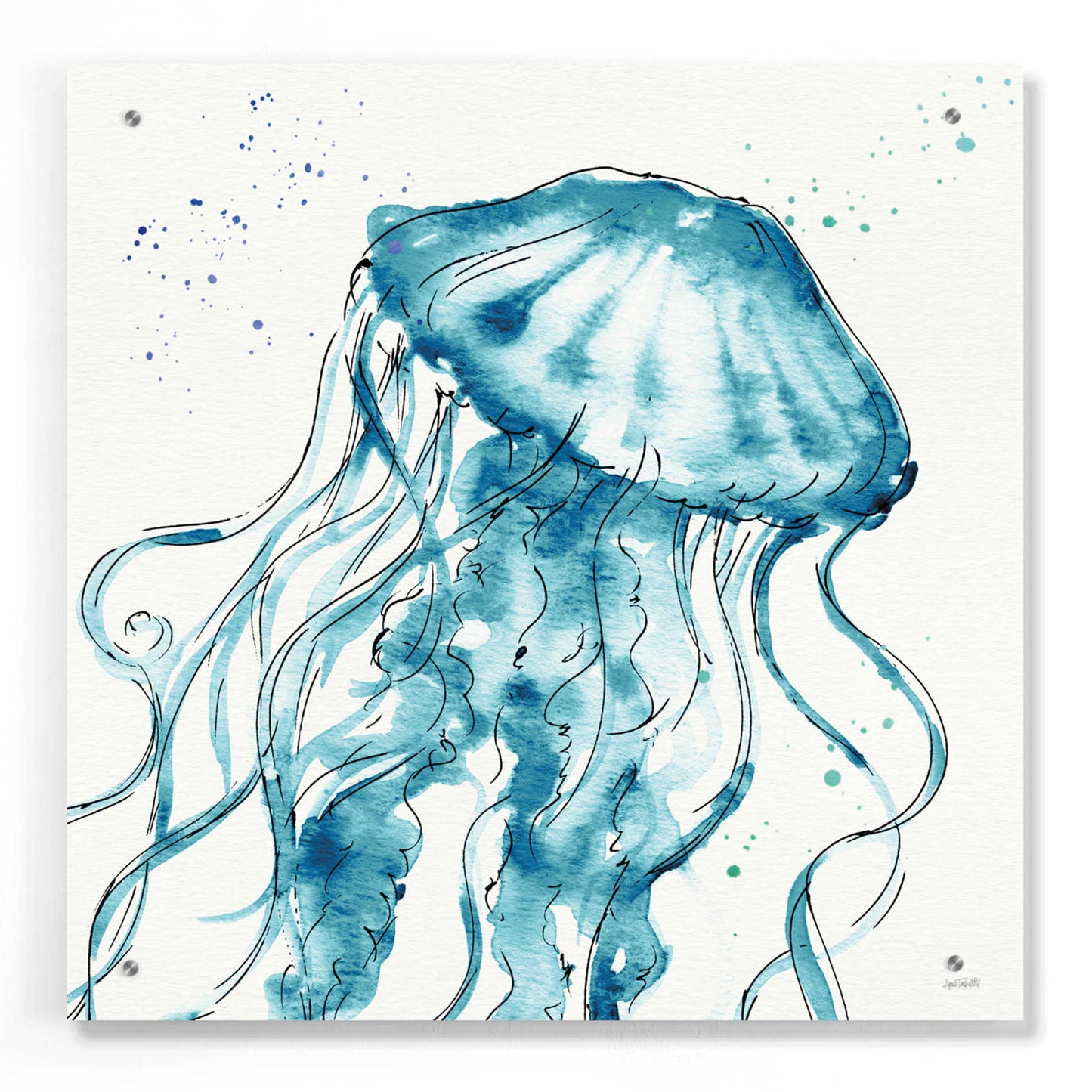 Epic Art 'Deep Sea X' by Ann Tavoletti, Acrylic Glass Wall Art,24x24