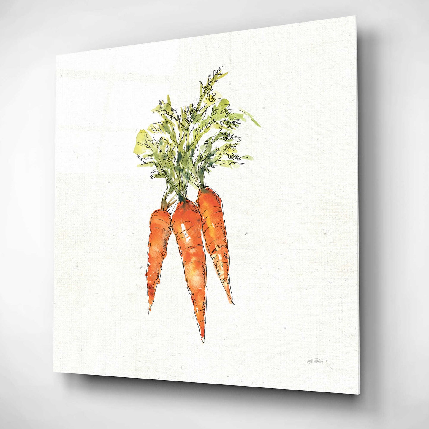 Epic Art 'Veggie Market V Carrots' by Ann Tavoletti, Acrylic Glass Wall Art,12x12