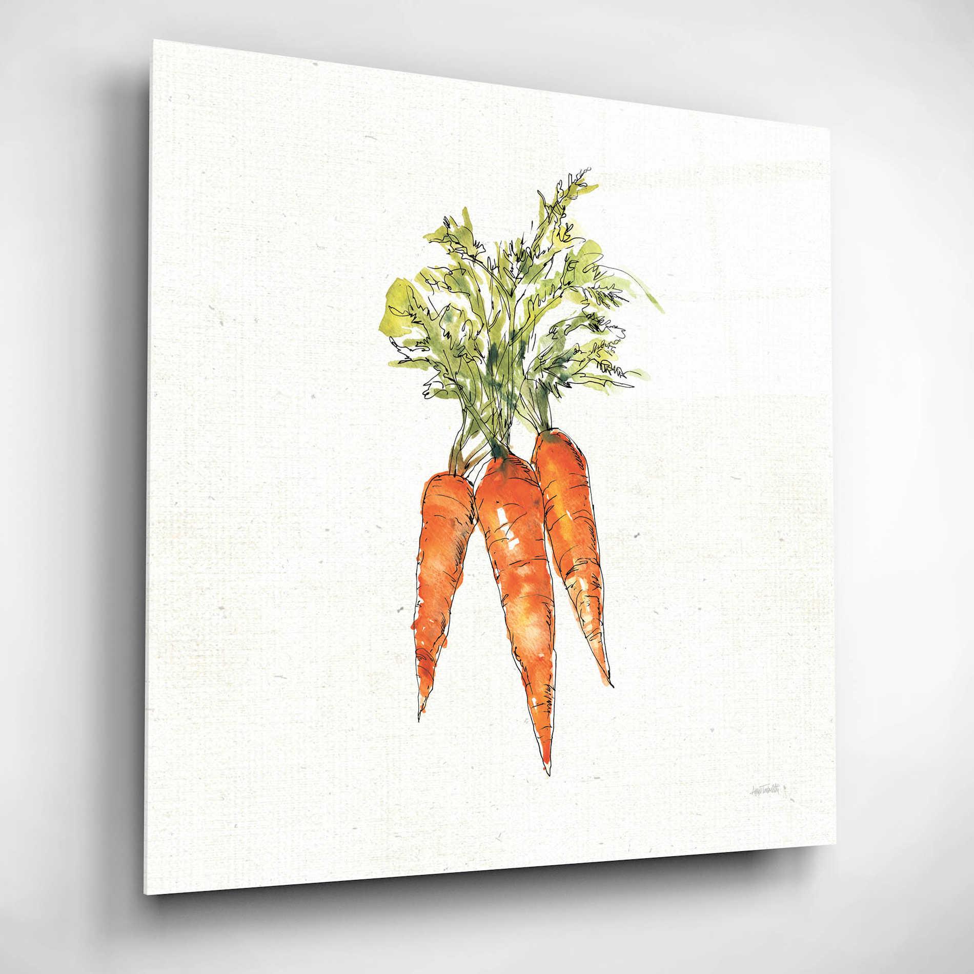 Epic Art 'Veggie Market V Carrots' by Ann Tavoletti, Acrylic Glass Wall Art,12x12